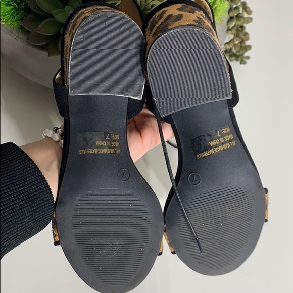 New Wild Diva Lounge Leopard strappy block heel women’s 7 - Picture 6 of 8